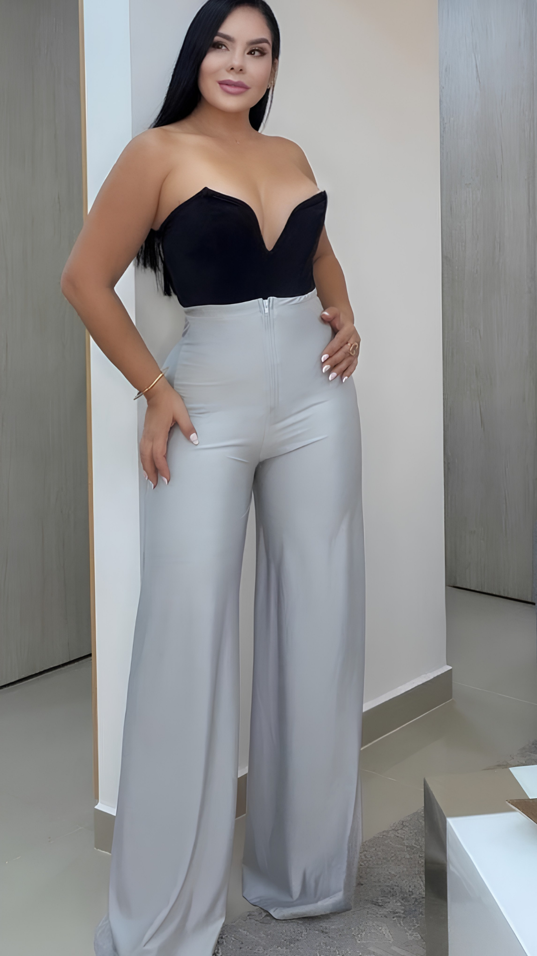 🌺Pantalón Palazo Con Faja Cinturilla Aumenta 10 Cm de Glúteos 🍑 y Reduce 2 tallas de cintura 📏 + envió gratis 🚛