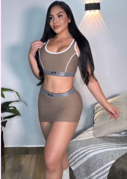 🎀 Set Falda Short + Top Deportivo 🌺 Impacto Fit ➕ Envio Gratis🚚