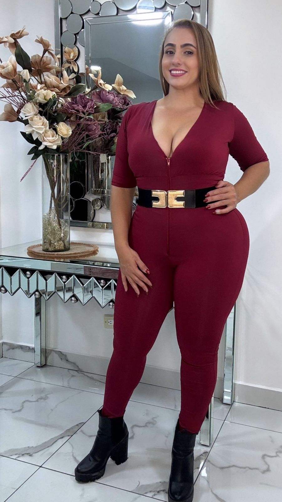 💖Enterizo Papasito MANGA 3/4 👄 Con Faja Moldeadora😵 Control de abdomen y Levanta Glúteos🍑+ Envió Gratis🚛