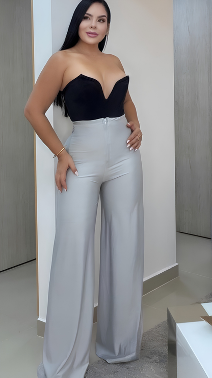 🌺Pantalón Palazo Con Faja Cinturilla Aumenta 10 Cm de Glúteos 🍑 y Reduce 2 tallas de cintura 📏 + envió  gratis 🚛