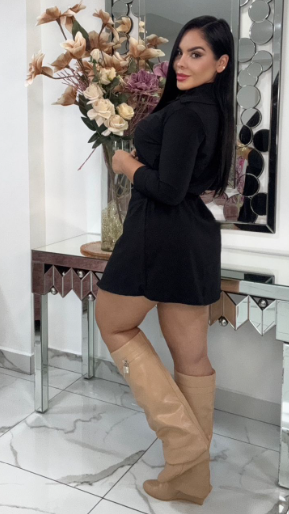 💞 Blusón Camisero Black Elegante + Top + Cinturón de Obsequio Exclusivo ✨ + Envió Completamente Gratis 🤩