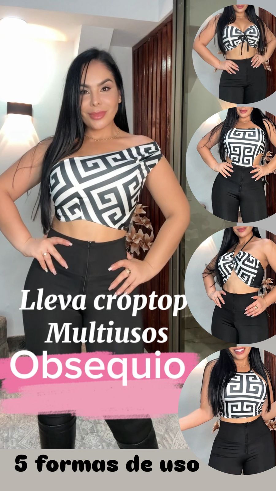 Leggins con faja interna y Levanta Cola 🍑 ➕ Top de obsequio 🎁 por tu compra y Envio Gratis 😍🚚